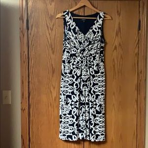 Dark Navy and White Sun Dress